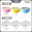 【KOM】矽膠/不鏽鋼兒童雙層隔熱碗3入組(碗*3+304湯匙*3+便當袋*1 信誼聯名/嘉年華/童趣系列)