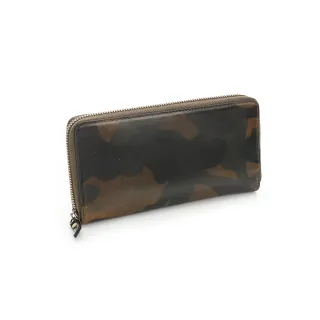 【uniarts】日系經典品牌CAMO義大利植物鞣牛皮拉鍊長夾(雙11/迷彩/出清)