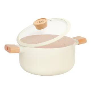 【LMG】日式不沾雪藏雙耳深湯鍋22cm-IH爐可用鍋(不沾湯鍋 雙耳湯鍋)