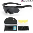 【ansniper】SP511軍特規SAS全天候抗UV藍光HD軍規偏光高清戰術眼鏡11件組(運動/偏光/太陽眼鏡)