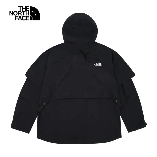 【The North Face】北面UE男款黑色防潑水舒適透氣可打包連帽外套｜8A8CJK3