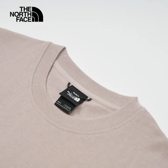【The North Face】北面UE男款灰色標籤品牌LOGO短袖T恤｜83QJ1OA