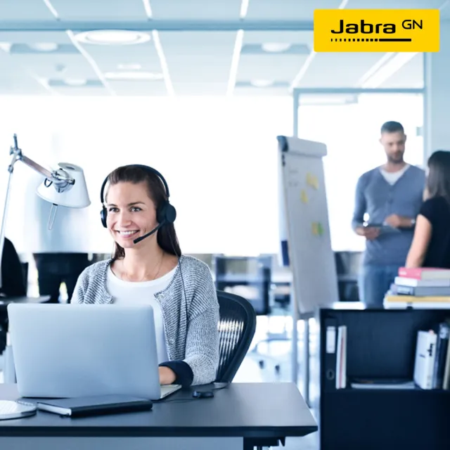 【Jabra】Evolve 20 耳罩式商務會議耳機麥克風(遠距教學頭戴式立體聲耳機麥克風)