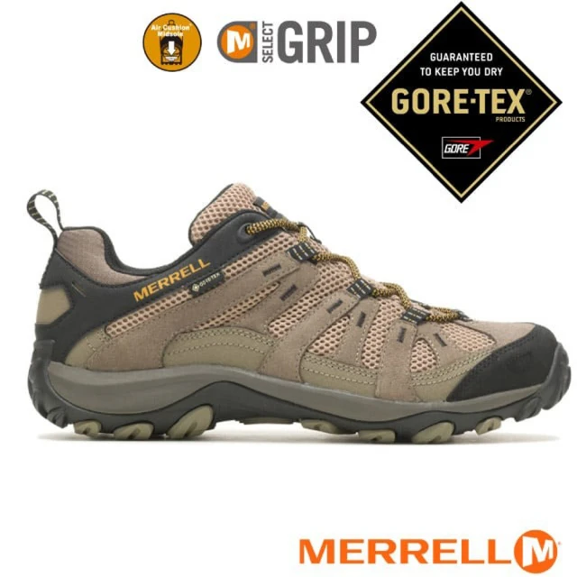 MERRELL 男 ALVERSTONE 2 GORE-TEX☆ 多功能防水透氣登山健行鞋_低筒/登山鞋(ML037133 淺褐色)