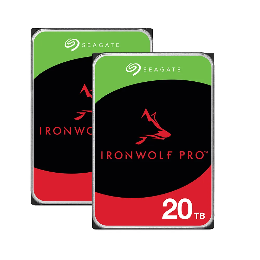 【SEAGATE 希捷】2入★IronWolf Pro 20TB 3.5吋 7200轉 256MB NAS內接硬碟(ST20000NT001)