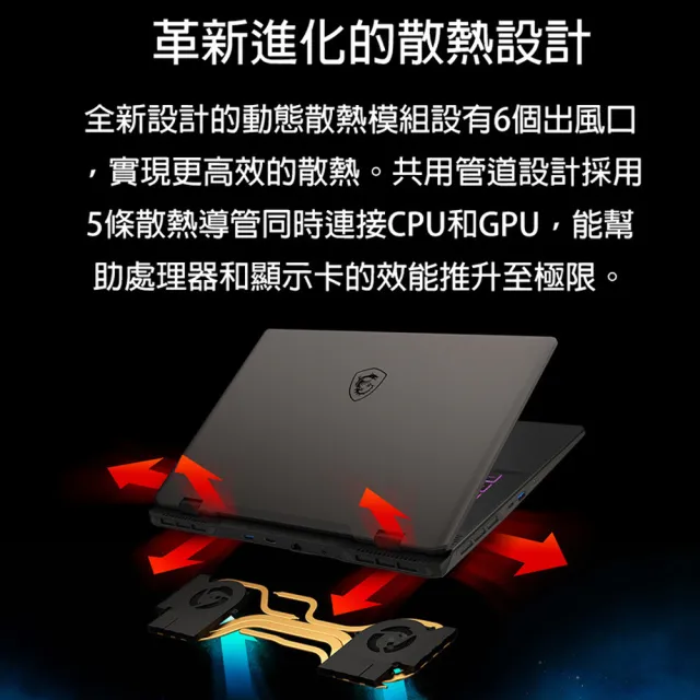 【MSI 微星】17吋 i7 RTX4050-6G 電競AI筆電(Sword 17 HX/i7-14700HX/16G/1TB SSD/W11/B14VEKG-023TW)