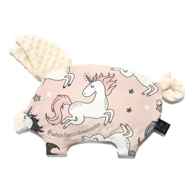 【La Millou】momo限定-新生兒套組 豆豆小豬枕+豆豆安撫兔(附送禮提袋-多款可選)