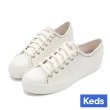 【Keds】TRIPLE KICK 時尚皮革厚底休閒小白鞋(9243W133110)