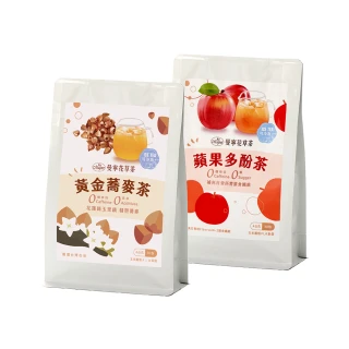 【曼寧】蘋果多酚果茶/黃金蕎麥茶包 4-6g *30包*2袋(冷泡茶/無咖啡因/台灣蕎麥)