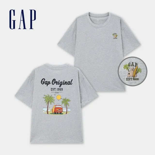 【GAP】男女裝 Logo純棉背心/防曬/小熊刺繡短袖T恤-多款任選(465657&504507&501835&540508&402168&474194)