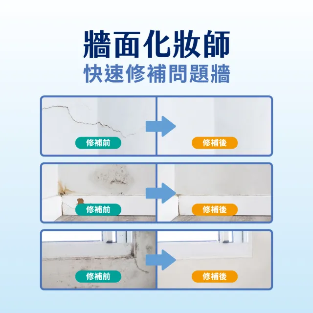 【得利官方旗艦店】全效合一乳膠漆+防霉抗菌補牆膏（1公升裝組）(裂縫修補 油漆)