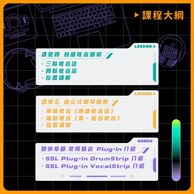 【揚聲堡音樂線上教學】大宅錄時代：人聲/樂器收音免煩惱 - 余孟謙 老師(音樂線上課程/實體卡)