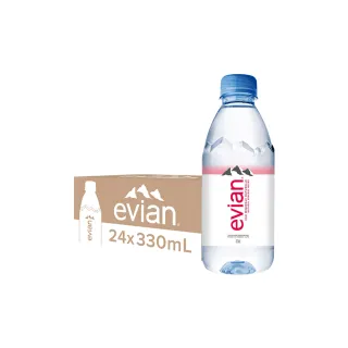 【evian 依雲 原廠總代理直營】天然礦泉水330mlx24入/5箱(寶特瓶)