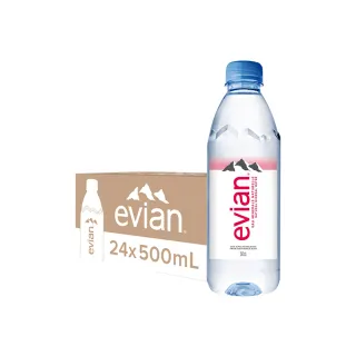 【evian 依雲 原廠總代理直營】天然礦泉水500mlx24入/3箱(寶特瓶)