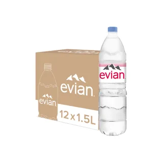 【evian 依雲 原廠總代理直營】天然礦泉水1500mlx12入/3箱(寶特瓶)