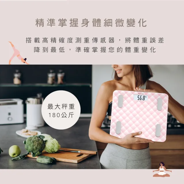 【KINYO】健康管理藍牙體重計 智能體重計 17項健康指數(DS-6592)