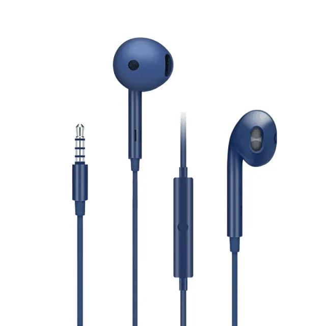 【OPPO】原廠 MH135 高品質半入耳式 3.5mm耳機 - 藏藍(盒裝)
