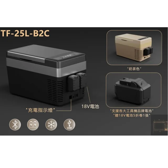 【Arctic Ice 北極冰】TF25-B2C 奶茶色 18V可充電