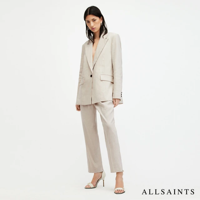 ALLSAINTS WHITNEY 亞麻中腰打摺西裝長褲 W017QA(常規版型)