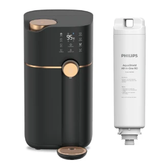 【Philips 飛利浦】智能雙效UV-C滅菌/RO濾淨瞬熱飲水機ADD6910BK(+專用濾芯ADD550)