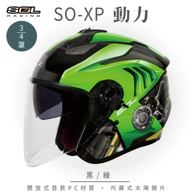 SOL SO-11P 超導體 3/4罩式 防霧款(搭配防霧貼