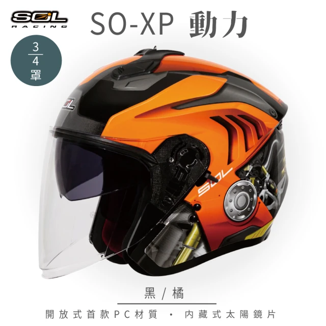 SOL SO-7E 星幕 消光灰/黑銅 3/4罩(開放式安全