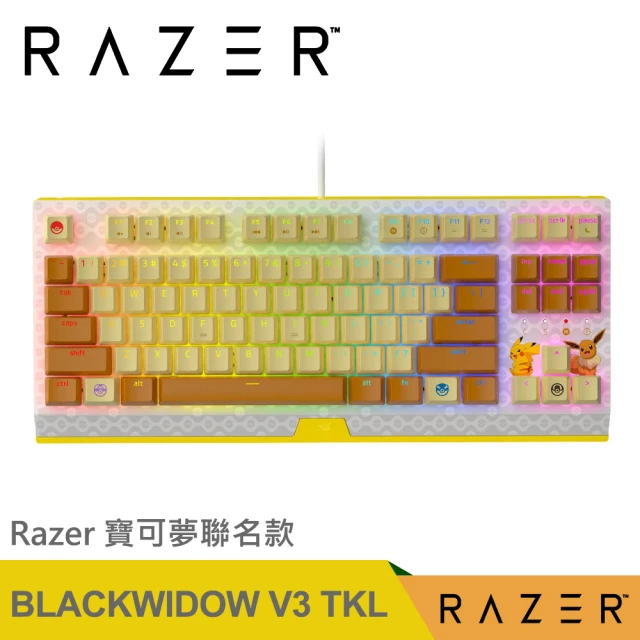 Razer 雷蛇 黑寡婦 V3 TKL電競鍵盤 綠軸 寶可夢聯名款