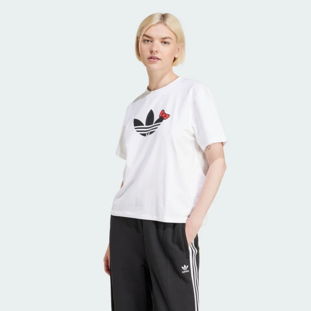 adidas 愛迪達 HELLO KITTY 短袖上衣(IX7880 女款運動上衣 ORIGINALS)