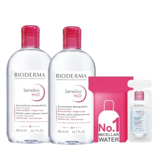 【BIODERMA 貝膚黛瑪 官方直營】舒敏高效/保濕水潤/平衡控油 潔膚液500ml-2入(任選賣場)(卸妝)