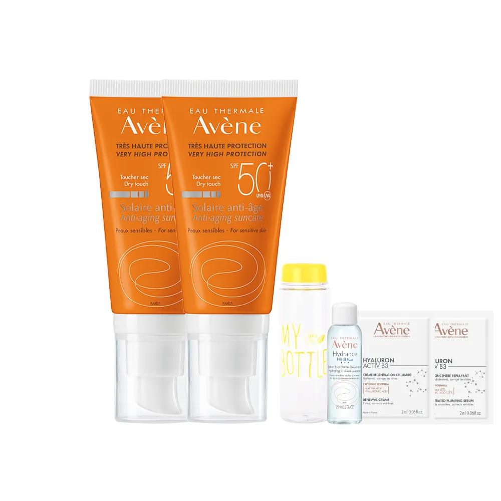 【Avene 雅漾官方直營】買1送1★緊緻抗老防曬液50ml(SPF50)(防曬/防曬乳)