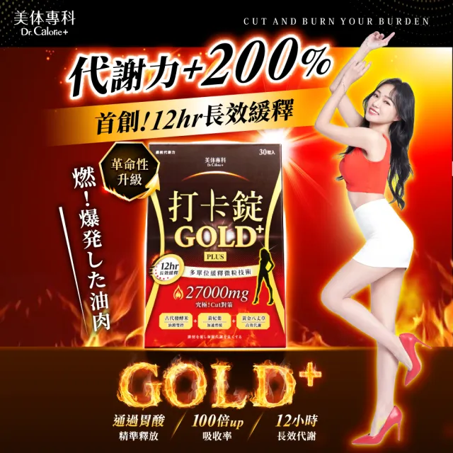 【Dr. Calorie 美体專科】打卡錠GOLD+2盒、Max1盒、Night2盒(共150顆；王瞳愛用推薦.全天代謝減卡)