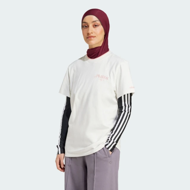 adidas 愛迪達 上衣 女款 短袖上衣 運動 三葉草 GRAPHIC TEE 白 IX3554