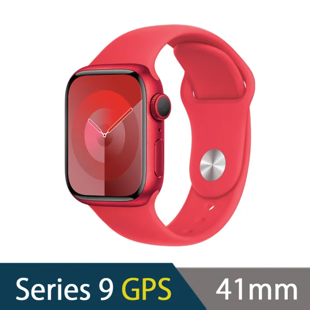 運動錶帶超值組【Apple】Apple Watch S9 GPS 41mm(鋁金屬錶殼搭配運動型錶帶)