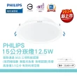 【Philips 飛利浦】6入組 LED超薄型崁燈 12.5W DN032B 開孔15cm(白光/自然光/黃光)