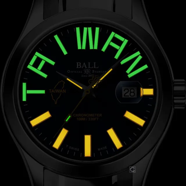 【BALL 波爾】騰雲號130週年台灣限定機械錶(NM9028C-S34C-BK/黑)
