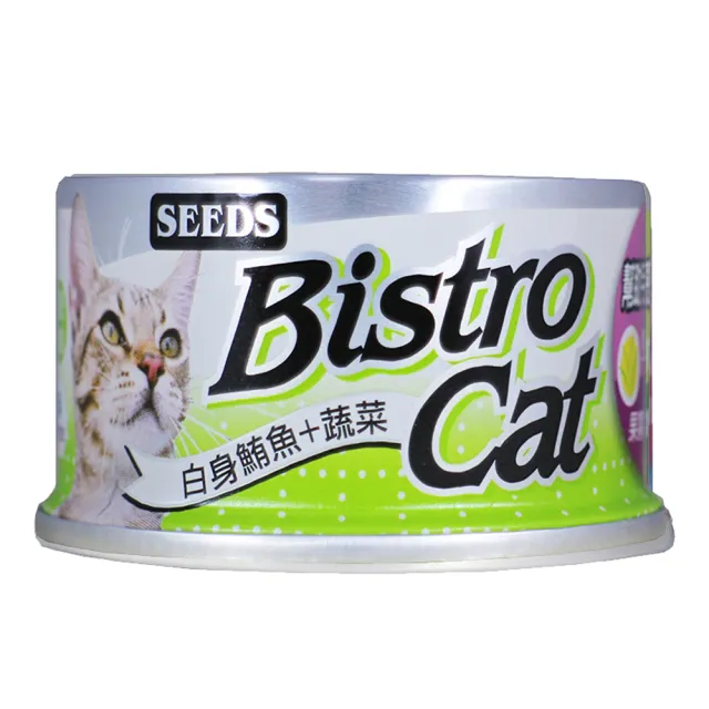 【Seeds 聖萊西】Bistro Cat特級銀貓健康貓罐 80g(主食/全齡貓/貓罐/貓狗飼料/罐頭餐盒)