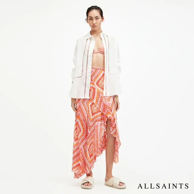 【ALLSAINTS】SARA LUISA 彩虹人造絲印花長裙(常規版型)