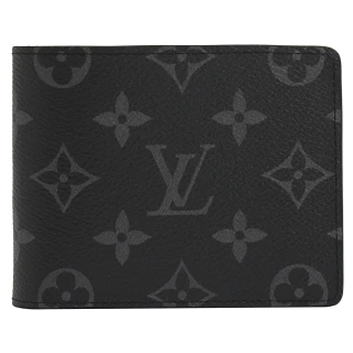 【Louis Vuitton 路易威登】LV M62294 黑經典花紋多卡雙層對折短夾(現貨)