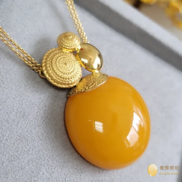 【優雅琥珀】來自波羅地海 溫潤老蜜蠟項鍊(具國際琥珀協會鑑定卡)