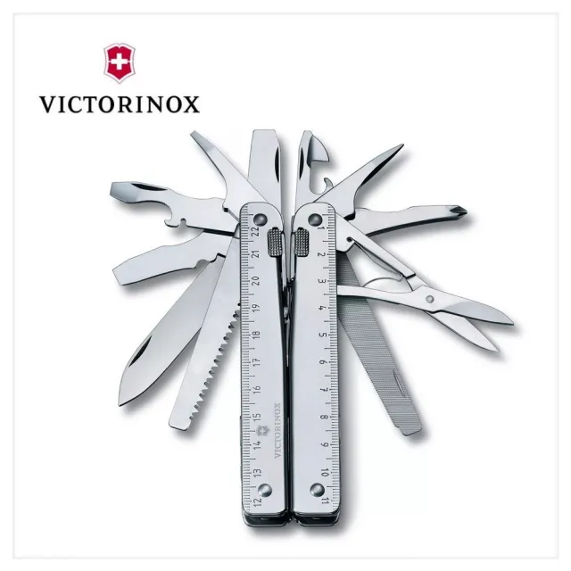 【VICTORINOX 瑞士維氏】Swiss Tool X 工具鉗/26用/銀(3.0327.L)