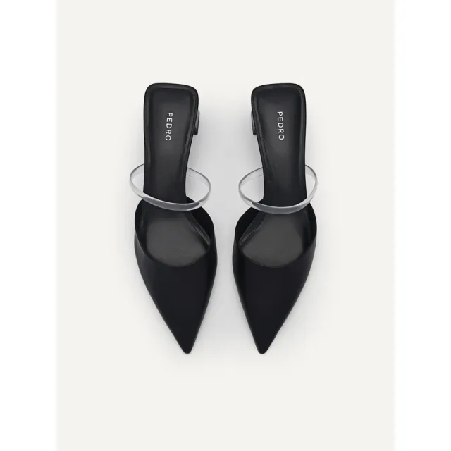 【PEDRO】Megan高跟穆勒鞋-黑/白色(小CK高端品牌)
