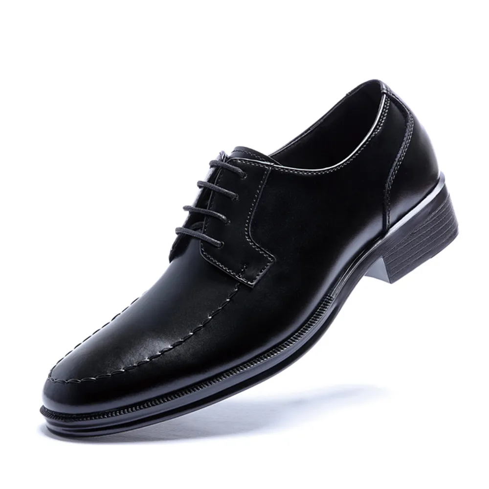 【HIKOREA】韓國空運。男款質感皮革縫線設計紳士皮鞋/版型偏小(73-423共2色/現貨+預購)