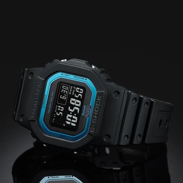 【CASIO 卡西歐】G-SHOCK 太陽能電波校時藍牙電子錶  情人節 父親節 禮物(GW-B5600-2/速)