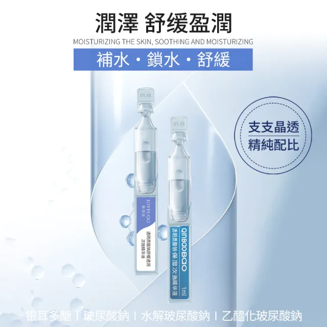【JOYRUQO 嬌潤泉】玻尿酸鈉舒緩透潤次拋精華液 10支(2小盒/玻尿酸精華液 精華液 臉部保養 保養品)