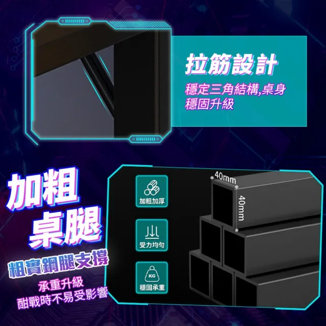 【Quality 聚家】電腦桌 遊戲電競桌 碳纖維色 左轉角（140×120×75公分）(l型書桌/轉角桌/辦公桌)