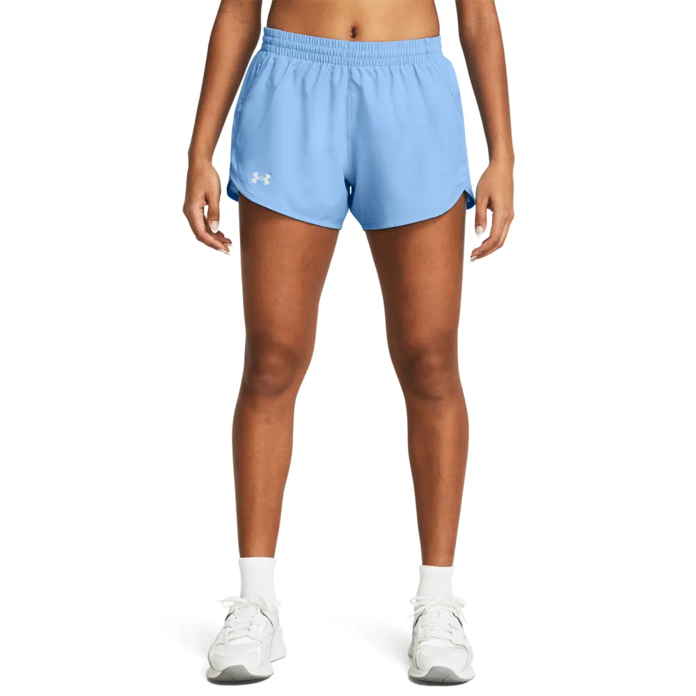 【UNDER ARMOUR】UA 女 Fly By 3吋運動短褲_1382438-465(藍色)