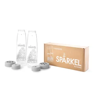 【加拿大 Sparkel】舒沛可 免鋼瓶萬用電動氣泡水機專用750ml飲料瓶2入(Tritan材質無毒 不含雙酚A 耐用10年)