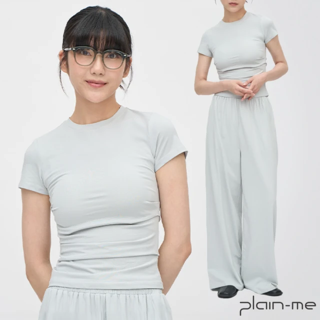 plain-me SAAKO 柔滑涼感彈力上+下組合(女款 共5色 成套 套裝)