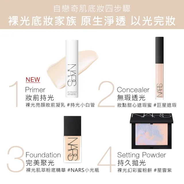 【NARS】裸光亮顏定妝組