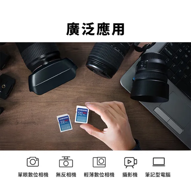 【SAMSUNG 三星】2024 PRO Plus SD 512GB記憶卡 含讀卡機 公司貨(單眼 數位相機 攝影機 筆電)